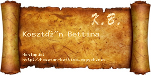 Kosztán Bettina névjegykártya